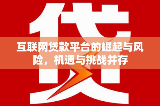市南互联网贷款平台的崛起与风险，机遇与挑战并存