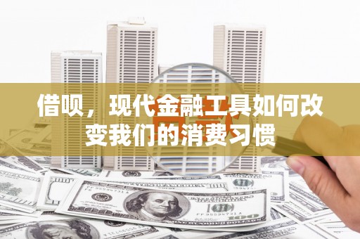 市南借呗，现代金融工具如何改变我们的消费习惯
