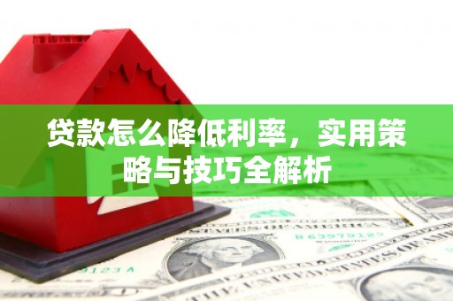 市南贷款怎么降低利率，实用策略与技巧全解析