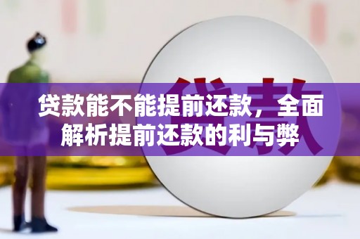 市南贷款能不能提前还款，全面解析提前还款的利与弊