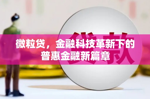 市南微粒贷，金融科技革新下的普惠金融新篇章