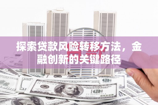 市南探索贷款风险转移方法，金融创新的关键路径