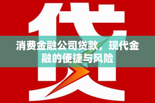 市南消费金融公司贷款，现代金融的便捷与风险