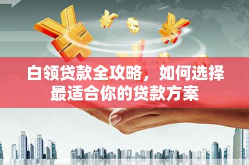 市南白领贷款全攻略，如何选择最适合你的贷款方案